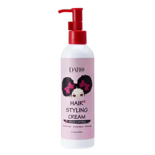 Crème de coiffure à l'huile de noix de coco, crème légère anti-frisottis pour boucles ondulées pour cheveux bouclés