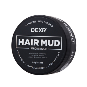 Boue de coiffure sans cruauté pour hommes, argile de moulage de cheveux sans brillance, personnalisée en usine, 80G